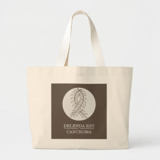 Grand Tote Bag Delenda est cancroma : le cancer doit être détruit