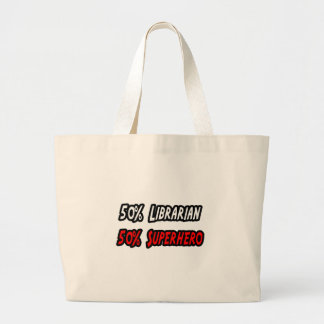 Grand Tote Bag Demi-libraire moitié superhéros