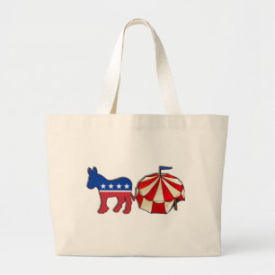 Grand Tote Bag Démocrate Donkey Circus