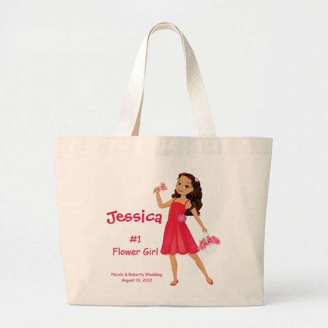 Grand Tote Bag Demoiselle de honneur douce (Devant)