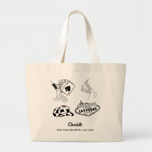 Grand Tote Bag Demoiselle d'honneur de Las Vegas personnalisée av