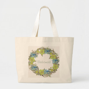 Grand Tote Bag Demoiselle d'honneur Mariée Mère du marié Fleurist