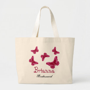 Grand Tote Bag Demoiselle d'honneur nommée personnalisée par