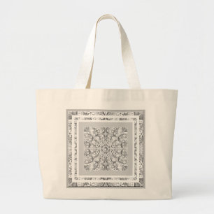Grand Tote Bag Dentelle en céramique Gris