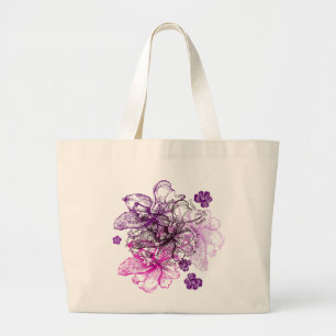 Grand Tote Bag Dentelles de Wahine Hawaiian Orchid Totes