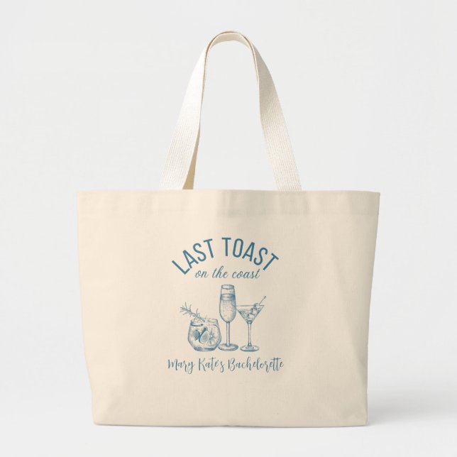 Grand Tote Bag Dernier toast sur la Bachelorette Côte (Devant)