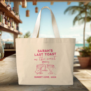 Grand Tote Bag Dernière Toast à la Fête sur la Côte pour une Bach