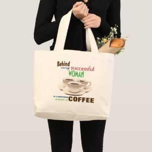 Grand Tote Bag Derrière chaque femme qui réussit