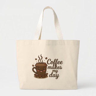 Grand Tote Bag Design Esthétique pour Amoureux de Café | Ambiance