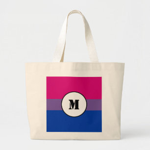 Grand Tote Bag Dessin de bisexualité personnalisé
