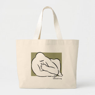Grand Tote Bag Dessin de trait d'Ismael.