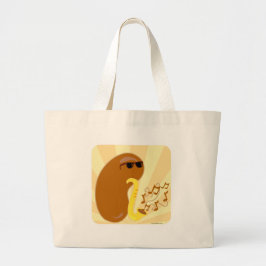 Grand Tote Bag Dessin humoristique Fruit Funny Humour de haricot
