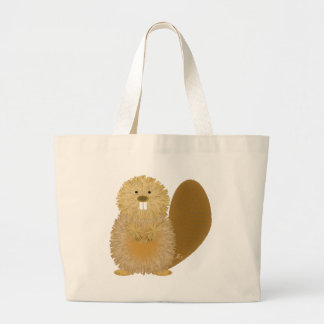 Grand Tote Bag Dessins animaux adorables : Castor