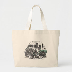 Grand Tote Bag Detroit City Michigan USA