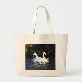 Grand Tote Bag Deux cygnes et un canard