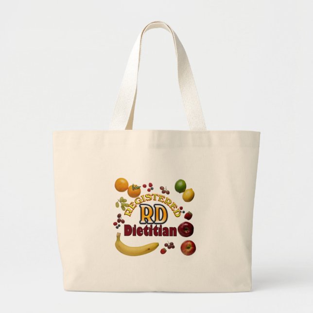 GRAND TOTE BAG DIÉTÉTICIEN ENREGISTRÉ PAR RD FRUITÉ (Devant)