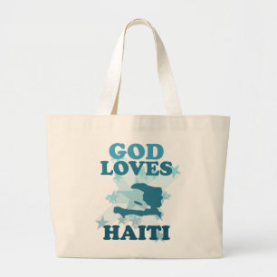 Grand Tote Bag Dieu aime le Haïti