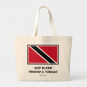 Grand Tote Bag DIEU BÉNÉFICIE TRINIDAD & TOBAGO Drapeau Patriotiq