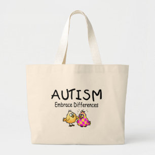 Grand Tote Bag Différences d'étreinte (2 poussins)