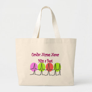 Grand Tote Bag D'infirmières Mlle cardiaque JAMAIS un battement !