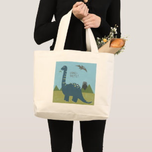 Grand Tote Bag dinosaure de Dino-acarides