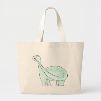 Grand Tote Bag Dinosaure sélectionnant son nez