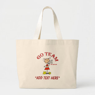 Grand Tote Bag Disparaissent le pom-pom girl d'équipe