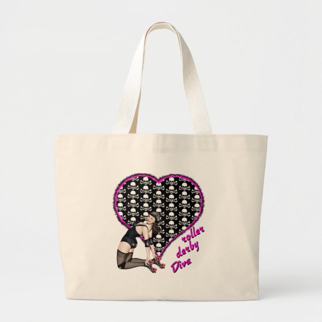 Grand Tote Bag diva de Derby de rouleau (Devant)