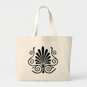 Grand Tote Bag DIYColors Vintage look art déco plume motif