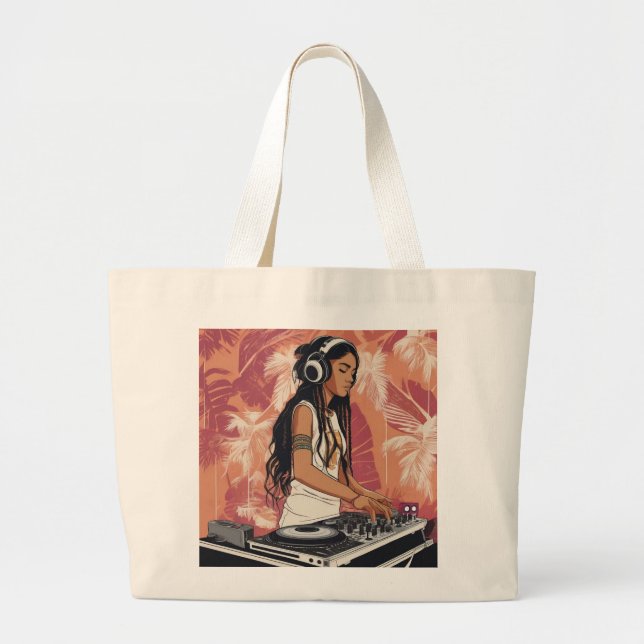Grand Tote Bag dj afro girl (Devant)
