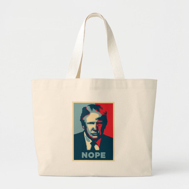 Grand Tote Bag donald trump nope (Devant)