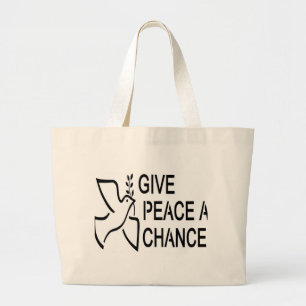 GRAND TOTE BAG DONNER UNE CHANCE À LA PAIX