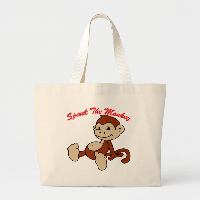 Grand Tote Bag Donnez une fessée au singe (Devant)