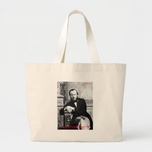 Grand Tote Bag Dostoïevski Citation "Dieu l'a voulu" Amour Cadeau