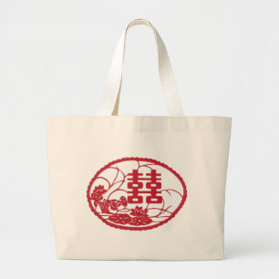 Grand Tote Bag Doubles canards d'arbre de bonheur