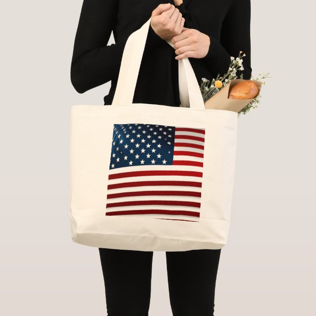 Grand Tote Bag Drapeau américain Jumbo Fourre-tout (Devant (produit))