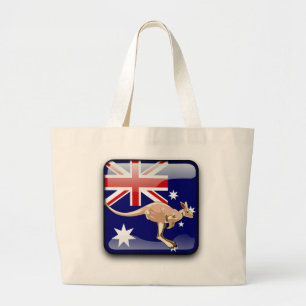 Grand Tote Bag Drapeau brillant australien