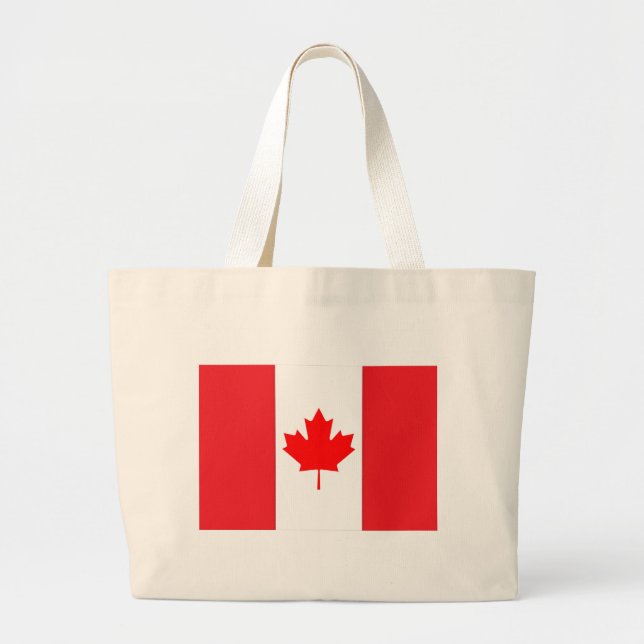 Grand Tote Bag Drapeau Canada Jumbo Fourre-tout (Devant)