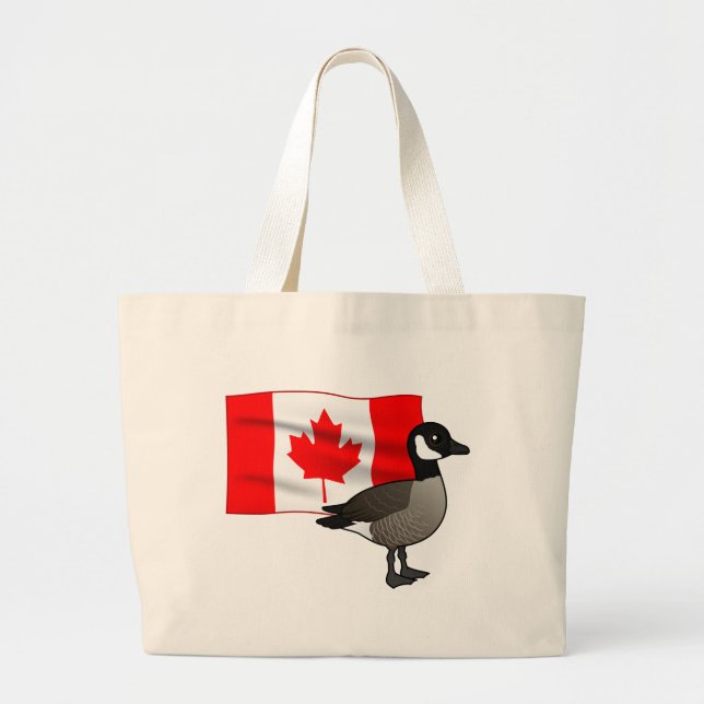 Grand Tote Bag Drapeau canadien (Devant)