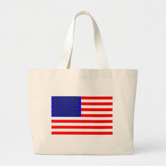 Grand Tote Bag Drapeau Chats Noirs Et Bandes