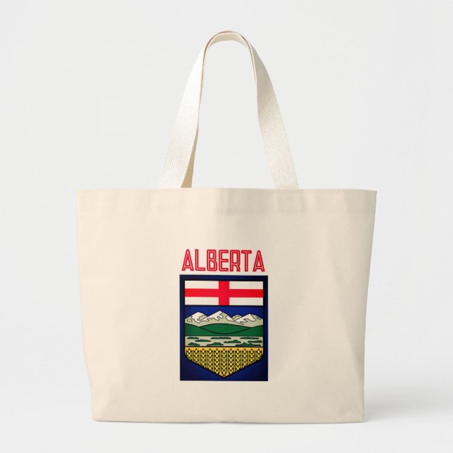 Grand Tote Bag Drapeau de l'Alberta - CANADA (Devant)