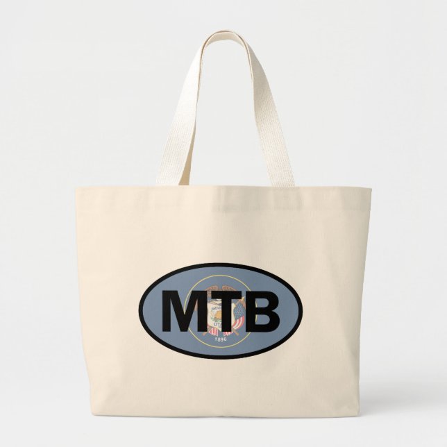 Grand Tote Bag Drapeau de l'Utah VTT (Devant)