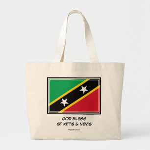 Grand Tote Bag Drapeau DIEU BÉNESS ST KITTS & NEVIS Patriotique