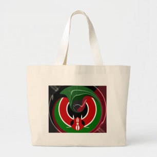 Grand Tote Bag Drapeau Fluid Kenyan : Un design moderne