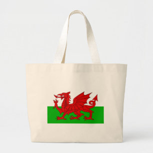 Grand Tote Bag Drapeau Gallois / Pays de Galles - Cymru haute qua