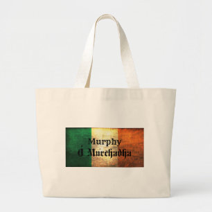 Grand Tote Bag Drapeau irlandais Murphy