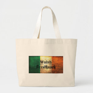 Grand Tote Bag Drapeau irlandais Walsh
