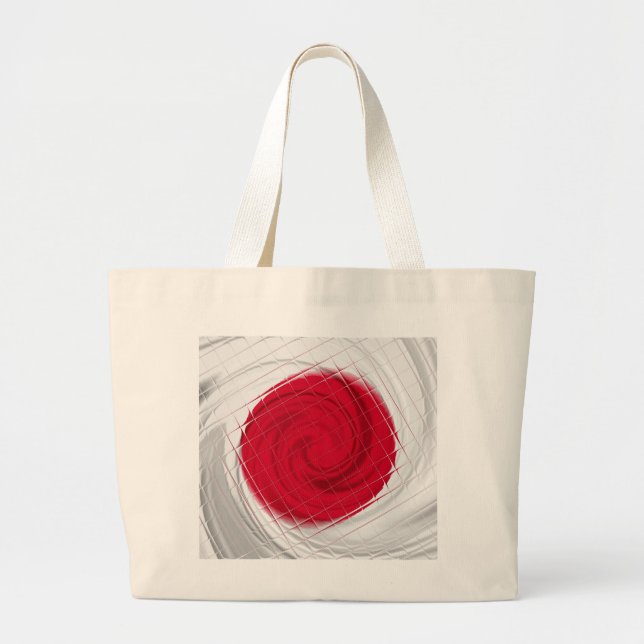 Grand Tote Bag Drapeau japonais (Devant)