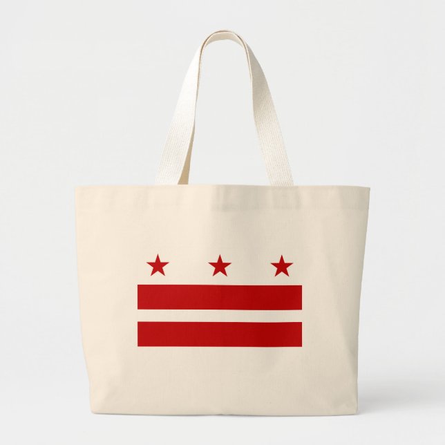 Grand Tote Bag Drapeau Washington DC (Devant)