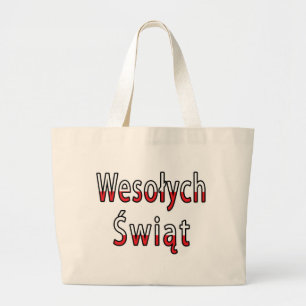 Grand Tote Bag Drapeau Wesolych Swiat